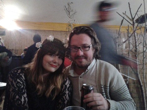 The beautiful Amanda Bevan (my girlfriend) and yours truly, inside the Falls Festival VIP tent. New Year's Eve 2012.
