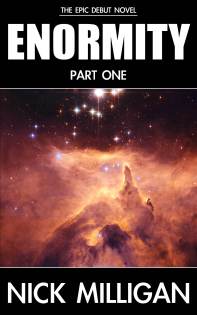 WORK IN PROGRESS: Cover design concept for Enormity: Part One