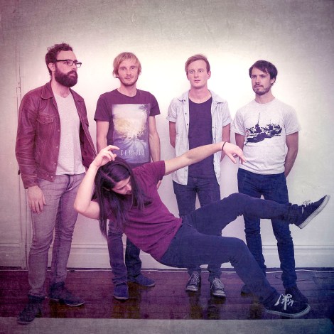 TWIN LAKES: Jake Graham, Eddie Garven, Huw Garven, Sean Kelleher and (falling) Dan Pavez.