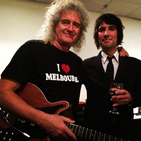 Sir Brian May meets Davey Lane.